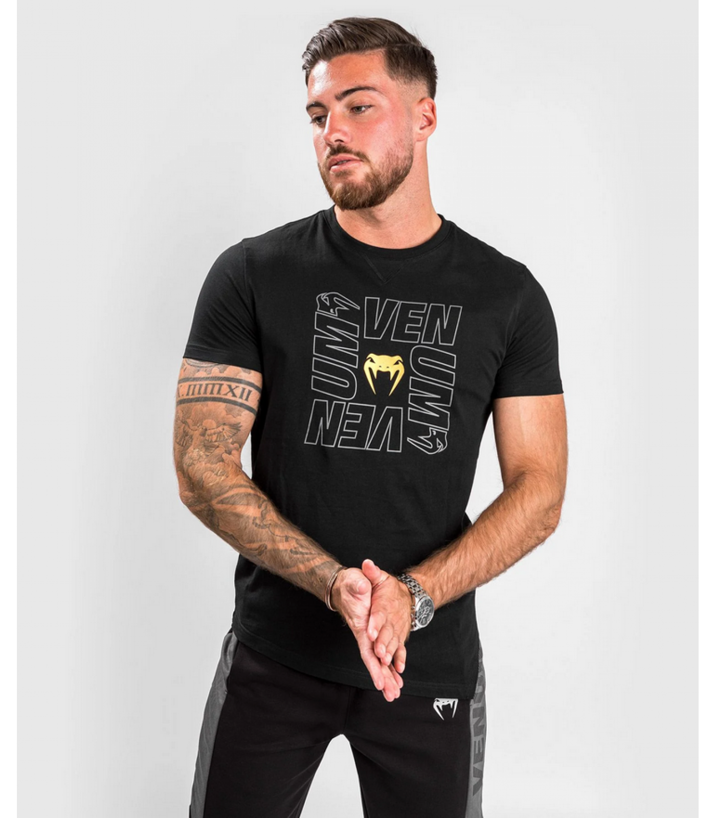 Тениска - Venum ARENA T-SHIRT - Black/Gold​